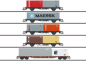 Preview: Märklin 047680 Containerwagen-Set(5 Wagen)DB - Bild