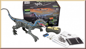 Amewi 40009 Velociraptor RC Dinosaurier 45cm, RTR grau - Bild 1