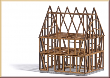 Fachwerkhaus Rohbau H0 (Busch 1370)