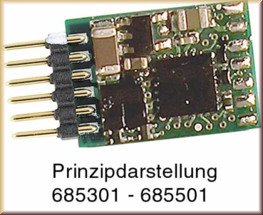DCC DECODER M.6POLIG STECKER (Fleischmann 685501)