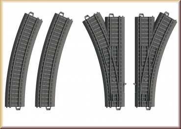 Kunststoffgleis Weichen-Set (Märklin 023401)