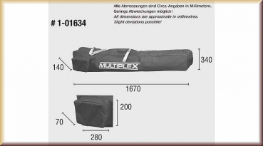 Modelltasche Segler bis 3,3m (z.B. Lentus/Antaris) (Multiplex 1-01634)