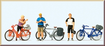 Preiser 10644 Stehende Radfahrer in sportli - Bild