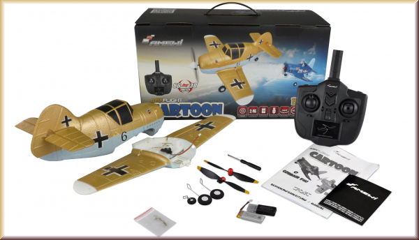 Amewi 24125 AMXFlight Cartoon BF-109 4-Kanal 3D/6G RTF - Bild 1