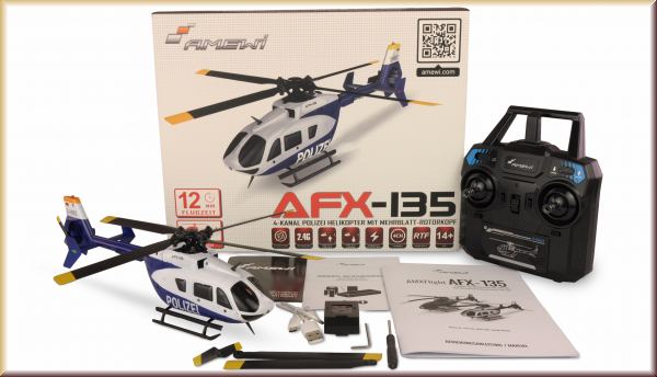 Amewi 25328 AFX-135 Polizei 4-Kanal Helikopter 6G RTF - Bild 1