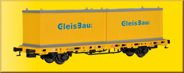 Kibri 26268 H0 Niederbordwagen mit Contai - Bild