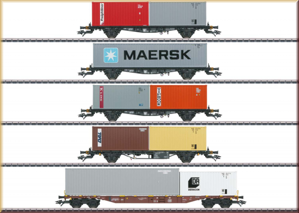 Märklin 047680 Containerwagen-Set(5 Wagen)DB - Bild 1